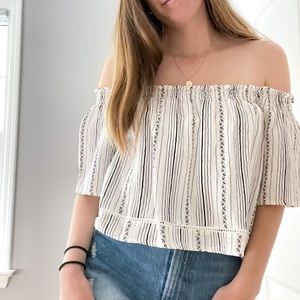Boohoo off the shoulder top